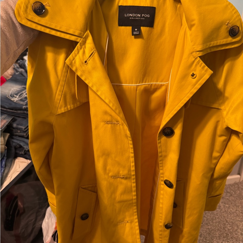 London Fog Bright Yellow Bomber Jacket